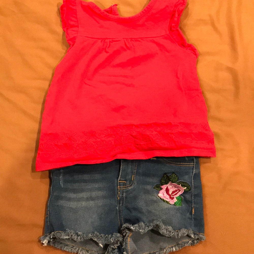 Hudson Jean shorts and tank set